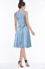 ColsBM Helen Sky Blue Glamorous A-line Scoop Zip up Chiffon Sash Bridesmaid Dresses