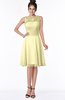 ColsBM Helen Soft Yellow Glamorous A-line Scoop Zip up Chiffon Sash Bridesmaid Dresses