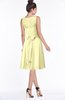 ColsBM Helen Wax Yellow Glamorous A-line Scoop Zip up Chiffon Sash Bridesmaid Dresses