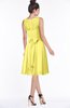 ColsBM Helen Yellow Iris Glamorous A-line Scoop Zip up Chiffon Sash Bridesmaid Dresses