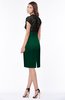 ColsBM Greta Alpine Green Elegant Sheath Short Sleeve Zip up Satin Lace Bridesmaid Dresses