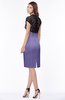 ColsBM Greta Aster Purple Elegant Sheath Short Sleeve Zip up Satin Lace Bridesmaid Dresses