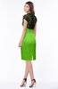 ColsBM Greta Classic Green Elegant Sheath Short Sleeve Zip up Satin Lace Bridesmaid Dresses