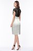 ColsBM Greta Cloud White Elegant Sheath Short Sleeve Zip up Satin Lace Bridesmaid Dresses