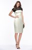 ColsBM Greta Cream Elegant Sheath Short Sleeve Zip up Satin Lace Bridesmaid Dresses