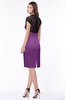 ColsBM Greta Dahlia Elegant Sheath Short Sleeve Zip up Satin Lace Bridesmaid Dresses