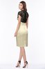 ColsBM Greta Egret Elegant Sheath Short Sleeve Zip up Satin Lace Bridesmaid Dresses