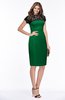 ColsBM Greta Green Elegant Sheath Short Sleeve Zip up Satin Lace Bridesmaid Dresses