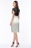 ColsBM Greta Ivory Elegant Sheath Short Sleeve Zip up Satin Lace Bridesmaid Dresses