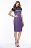 ColsBM Greta Lilac Elegant Sheath Short Sleeve Zip up Satin Lace Bridesmaid Dresses