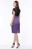 ColsBM Greta Lilac Elegant Sheath Short Sleeve Zip up Satin Lace Bridesmaid Dresses