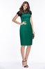 ColsBM Greta Mint Elegant Sheath Short Sleeve Zip up Satin Lace Bridesmaid Dresses
