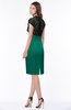 ColsBM Greta Mint Elegant Sheath Short Sleeve Zip up Satin Lace Bridesmaid Dresses