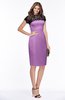 ColsBM Greta Orchid Elegant Sheath Short Sleeve Zip up Satin Lace Bridesmaid Dresses
