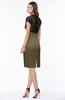 ColsBM Greta Otter Elegant Sheath Short Sleeve Zip up Satin Lace Bridesmaid Dresses