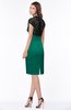 ColsBM Greta Pepper Green Elegant Sheath Short Sleeve Zip up Satin Lace Bridesmaid Dresses