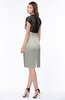 ColsBM Greta Platinum Elegant Sheath Short Sleeve Zip up Satin Lace Bridesmaid Dresses