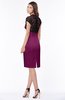 ColsBM Greta Raspberry Elegant Sheath Short Sleeve Zip up Satin Lace Bridesmaid Dresses