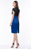 ColsBM Greta Royal Blue Elegant Sheath Short Sleeve Zip up Satin Lace Bridesmaid Dresses