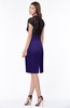 ColsBM Greta Royal Purple Elegant Sheath Short Sleeve Zip up Satin Lace Bridesmaid Dresses