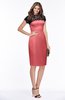 ColsBM Greta Shell Pink Elegant Sheath Short Sleeve Zip up Satin Lace Bridesmaid Dresses