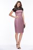 ColsBM Greta Silver Pink Elegant Sheath Short Sleeve Zip up Satin Lace Bridesmaid Dresses