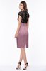 ColsBM Greta Silver Pink Elegant Sheath Short Sleeve Zip up Satin Lace Bridesmaid Dresses