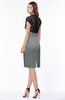 ColsBM Greta Silver Sconce Elegant Sheath Short Sleeve Zip up Satin Lace Bridesmaid Dresses