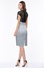 ColsBM Greta Silver Elegant Sheath Short Sleeve Zip up Satin Lace Bridesmaid Dresses