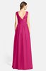 ColsBM Ciara Beetroot Purple Romantic A-line V-neck Zip up Chiffon Bridesmaid Dresses