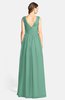 ColsBM Ciara Beryl Green Romantic A-line V-neck Zip up Chiffon Bridesmaid Dresses