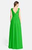 ColsBM Ciara Classic Green Romantic A-line V-neck Zip up Chiffon Bridesmaid Dresses