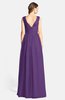 ColsBM Ciara Dark Purple Romantic A-line V-neck Zip up Chiffon Bridesmaid Dresses