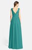 ColsBM Ciara Emerald Green Romantic A-line V-neck Zip up Chiffon Bridesmaid Dresses