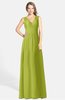 ColsBM Ciara Green Oasis Romantic A-line V-neck Zip up Chiffon Bridesmaid Dresses