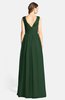 ColsBM Ciara Hunter Green Romantic A-line V-neck Zip up Chiffon Bridesmaid Dresses