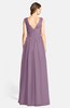 ColsBM Ciara Mauve Romantic A-line V-neck Zip up Chiffon Bridesmaid Dresses