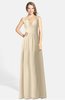ColsBM Ciara Novelle Peach Romantic A-line V-neck Zip up Chiffon Bridesmaid Dresses