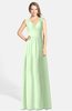 ColsBM Ciara Pale Green Romantic A-line V-neck Zip up Chiffon Bridesmaid Dresses