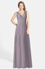 ColsBM Ciara Sea Fog Romantic A-line V-neck Zip up Chiffon Bridesmaid Dresses