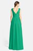 ColsBM Ciara Sea Green Romantic A-line V-neck Zip up Chiffon Bridesmaid Dresses