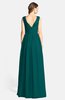 ColsBM Ciara Shaded Spruce Romantic A-line V-neck Zip up Chiffon Bridesmaid Dresses