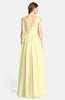 ColsBM Ciara Soft Yellow Romantic A-line V-neck Zip up Chiffon Bridesmaid Dresses