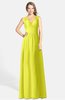 ColsBM Ciara Sulphur Spring Romantic A-line V-neck Zip up Chiffon Bridesmaid Dresses