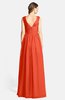 ColsBM Ciara Tangerine Tango Romantic A-line V-neck Zip up Chiffon Bridesmaid Dresses