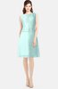 ColsBM Tori Blue Glass Modest A-line Sleeveless Chiffon Mini Bridesmaid Dresses
