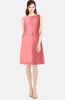 ColsBM Tori Coral Modest A-line Sleeveless Chiffon Mini Bridesmaid Dresses