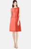 ColsBM Tori Living Coral Modest A-line Sleeveless Chiffon Mini Bridesmaid Dresses