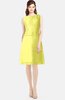 ColsBM Tori Pale Yellow Modest A-line Sleeveless Chiffon Mini Bridesmaid Dresses
