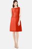 ColsBM Tori Tangerine Tango Modest A-line Sleeveless Chiffon Mini Bridesmaid Dresses
